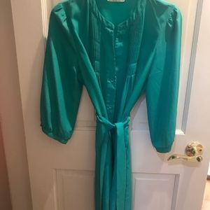 Impeccable Pig Silk Green Tie Dress